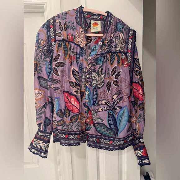 FARM Rio Tops - FARM Rio Blouse - Wild Night Floral